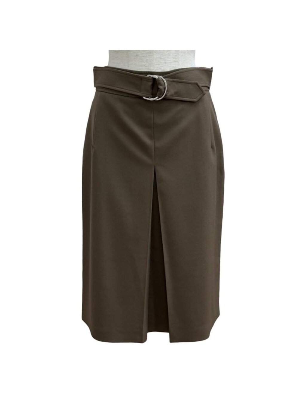 Hermes Belt Skirt Khaki